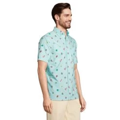 Men's Lands' End Classic-Fit Sail Rigger Oxford Button-Down Shirt 7 Men's Lands' End Classic-Fit Sail Rigger Oxford Button-Down Shirt -Stylish Men-Lands' End 5014160 ALT2