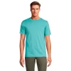 Men's Lands' End Supima Crewneck Tee -Stylish Men-Lands' End 5015981 Teal Shadow