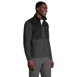 Men's Lands' End Full-Zip Grid Fleece Jacket -Stylish Men-Lands' End 5177487 ALT2