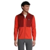 Men's Lands' End Full-Zip Grid Fleece Jacket -Stylish Men-Lands' End 5177487 Orange Clay