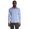 Men's Lands' End Untucked Mesh Oxford Button-Down Shirt -Stylish Men-Lands' End 5238625 Sea Blue Oxford