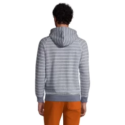 Men's Lands' End Serious Sweats Striped French Terry Pullover Hoodie -Stylish Men-Lands' End 5238636 ALT