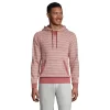 Men's Lands' End Serious Sweats Striped French Terry Pullover Hoodie -Stylish Men-Lands' End 5238636 Rust Red Stripe
