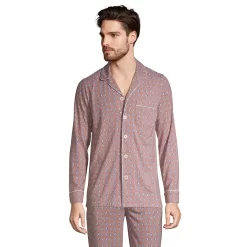 Men's Lands' End Brushed Back Knit Pajama Sleep Shirt