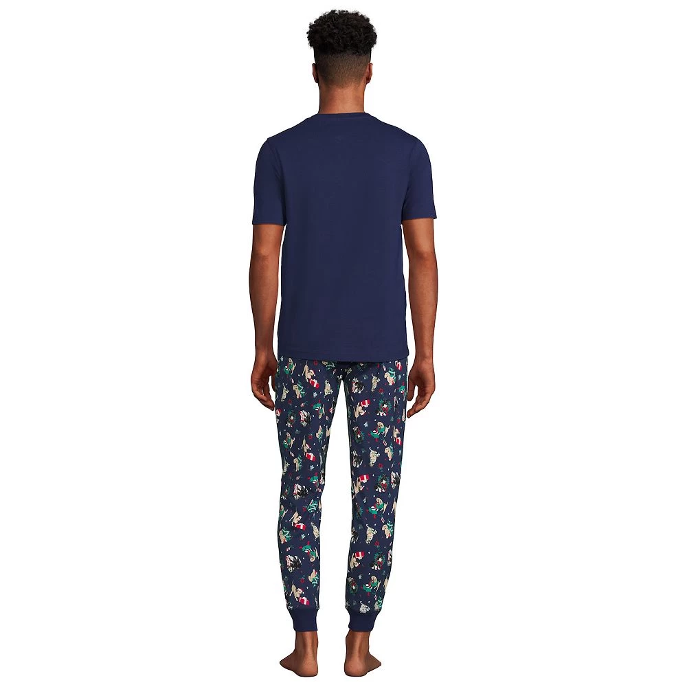 Men's Lands' End Jersey Pajama Sleep Set 4 Men's Lands' End Jersey Pajama Sleep Set - Image 2