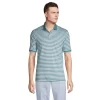 Big & Tall Lands' End Classic-Fit Jacquard Super-Soft Supima Polo -Stylish Men-Lands' End 5243216 Teal Shadow Stripe