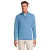 Big & Tall Lands' End Bedford Regular-Fit Rib Quarter-Zip Sweater -Stylish Men-Lands' End 5244746 Muted Blue