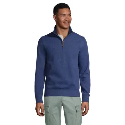 Big & Tall Lands' End Bedford Ribbed Quarter-Zip Sweater