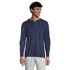 Big & Tall Lands' End Supima Jersey Henley