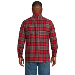 Big & Tall Lands' End Traditional-Fit Flagship Flannel Button-Down Shirt -Stylish Men-Lands' End 5245450 ALT