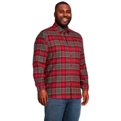 Big & Tall Lands' End Traditional-Fit Flagship Flannel Button-Down Shirt -Stylish Men-Lands' End 5245450 ALT2