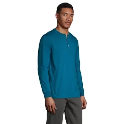 Big & Tall Lands' End Super-T Classic-Fit Henley -Stylish Men-Lands' End 5247875 ALT2