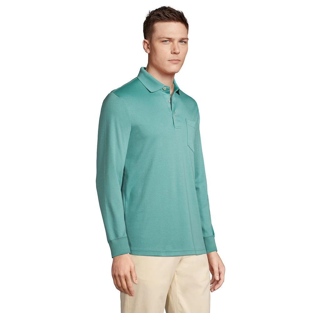 Big & Tall Lands' End Super Soft Classic-Fit Supima Pocket Polo 5 Big & Tall Lands' End Super Soft Classic-Fit Supima Pocket Polo - Image 3