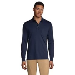 Big & Tall Lands' End Super Soft Classic-Fit Supima Pocket Polo