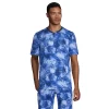 Big & Tall Lands' End Traditional-Fit Comfort-Knit Henley Top -Stylish Men-Lands' End 5247993 Navy Tie Dye Palm