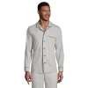 Big & Tall Lands' End Knit Pajama Shirt -Stylish Men-Lands' End 5247995 Gray Heather