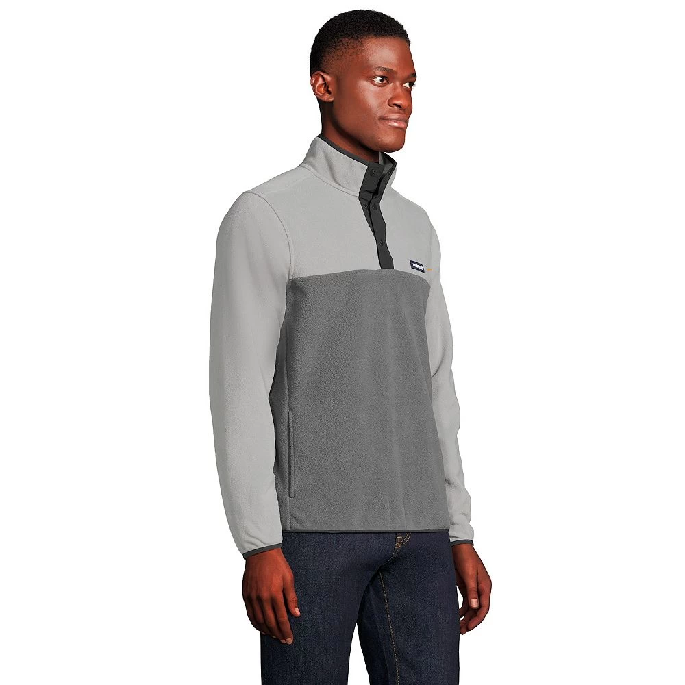 Big & Tall Lands' End Heritage Fleece Snap-Neck Pullover Top 5 Big & Tall Lands' End Heritage Fleece Snap-Neck Pullover Top - Image 3