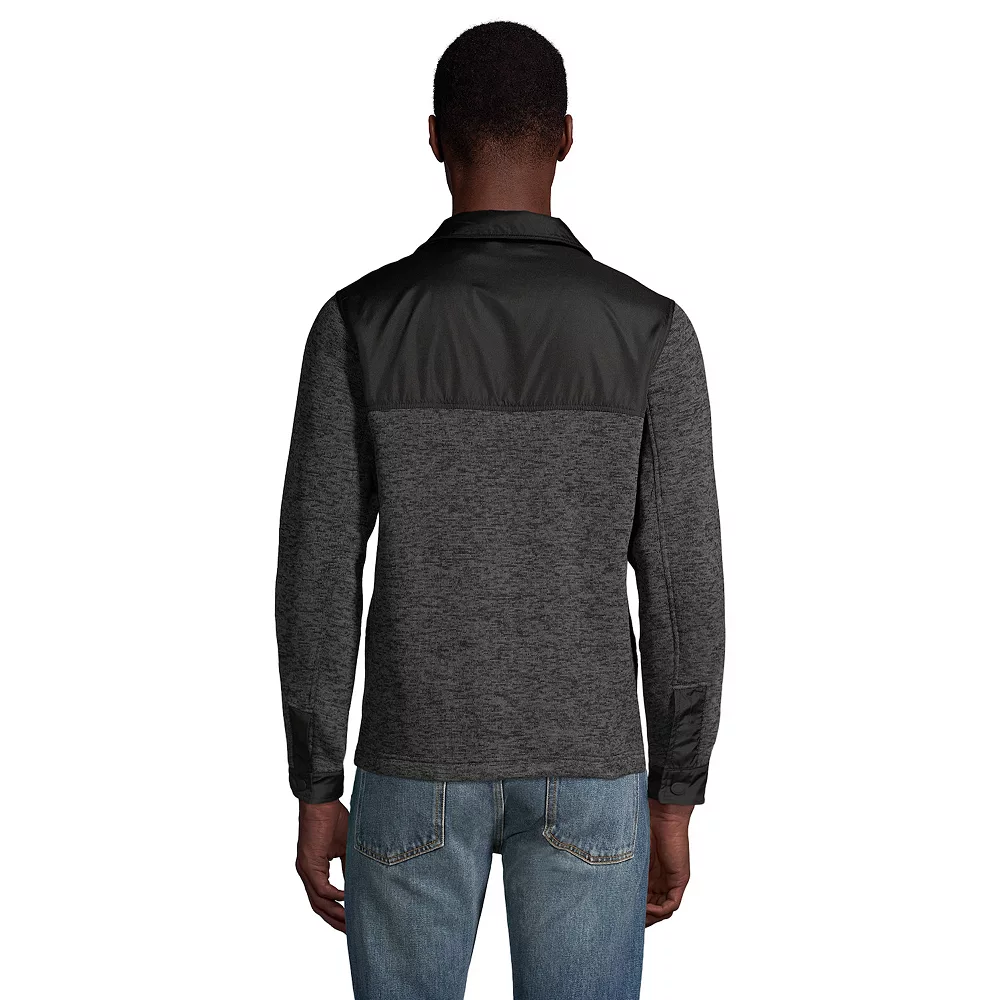 Big & Tall Lands' End Sweater Fleece Shirt Jacket 4 Big & Tall Lands' End Sweater Fleece Shirt Jacket - Image 2