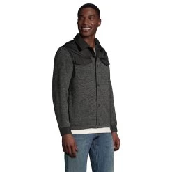 Big & Tall Lands' End Sweater Fleece Shirt Jacket 7 Big & Tall Lands' End Sweater Fleece Shirt Jacket -Stylish Men-Lands' End 5340884 ALT2