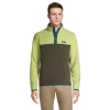Big & Tall Lands' End Heritage Relaxed-Fit Fleece Snapneck Pullover Top -Stylish Men-Lands' End 5354864 Moss Lemon Lime