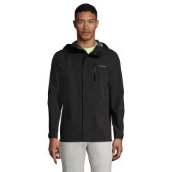 Big & Tall Lands' End Packable 2.5 Layer Waterproof Stretch Shell Hooded Rain Jacket