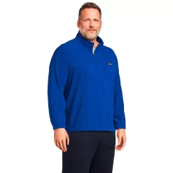 Big & Tall Lands' End Fleece Quarter-Zip Pullover Top 7 Big & Tall Lands' End Fleece Quarter-Zip Pullover Top -Stylish Men-Lands' End 5355664 ALT2