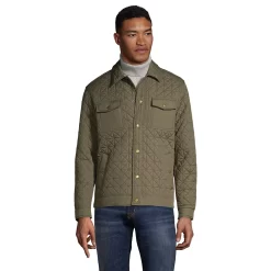Big & Tall Lands' End Insulated Primaloft Eco Quilted Shirt Jacket
