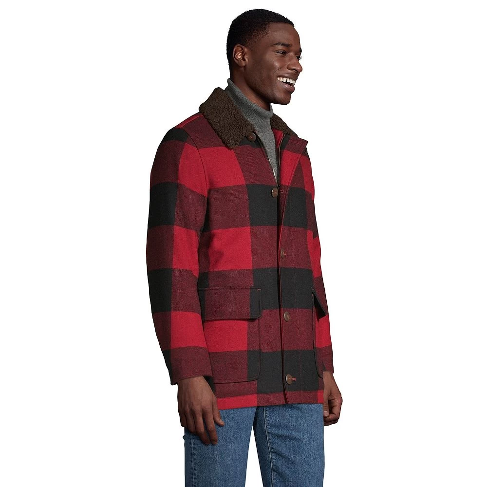 Men's Lands' End Wool-Blend Barn Coat 4 Men's Lands' End Wool-Blend Barn Coat - Image 2