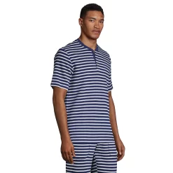 Men's Lands' End Waffle Pajama Sleep Henley -Stylish Men-Lands' End 5500524 ALT2