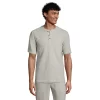 Men's Lands' End Waffle Pajama Sleep Henley -Stylish Men-Lands' End 5500524 Gray Heather
