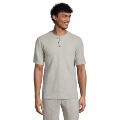 Men's Lands' End Waffle Pajama Sleep Henley