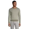 Big & Tall Lands' End Striped Performance Crewneck Sweater -Stylish Men-Lands' End 5508331 Forest Moss Stripe