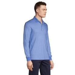 Big & Tall Lands' End Patterned Super Soft Supima Polo -Stylish Men-Lands' End 5510454 ALT2
