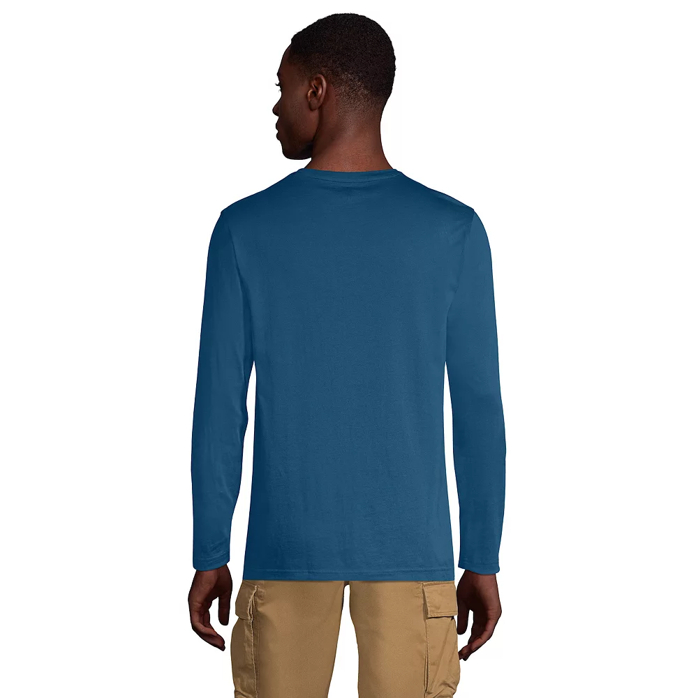 Big & Tall Lands' End Classic-Fit Supima Jersey Henley 4 Big & Tall Lands' End Classic-Fit Supima Jersey Henley - Image 2