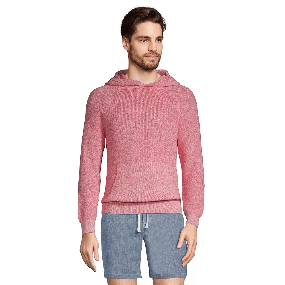 Men's Lands' End Supima Pullover Hoodie Sweater 3 Men's Lands' End Supima Pullover Hoodie Sweater