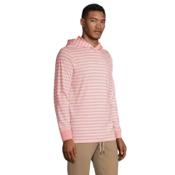 Men's Lands' End Striped Supima Hooded Pullover -Stylish Men-Lands' End 5582121 ALT2