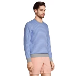 Big & Tall Lands' End Serious Sweats Crewneck Sweatshirt -Stylish Men-Lands' End 5583157 ALT2
