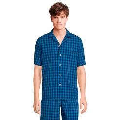 Men's Lands' End Poplin Pajama Shirt