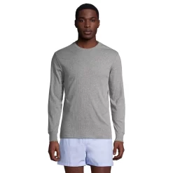 Big & Tall Lands' End Knit Ribbed Crewneck Pajama Shirt