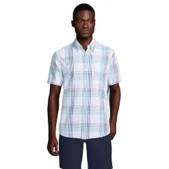 Big & Tall Lands' End Traditional-Fit Seersucker Button-Down Shirt