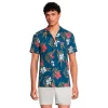 Big & Tall Lands' End Traditional-Fit Hawaiian Shirt -Stylish Men-Lands' End 5649678 Teal Orchid Tropical