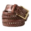 Men's Lands' End Leather Braid Belt -Stylish Men-Lands' End 5659579 Light Brown