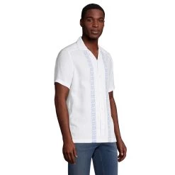 Men's Lands' End Linen Button-Down Camp Shirt -Stylish Men-Lands' End 5672958 ALT2