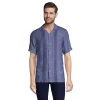 Men's Lands' End Linen Button-Down Camp Shirt -Stylish Men-Lands' End 5672958 Deep Sea Navy