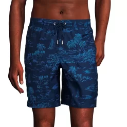 Big & Tall Lands' End 8" Solid Volley Swim Trunks