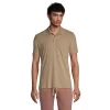 Men's Lands' End Linen Polo -Stylish Men-Lands' End 5747112 Khaki