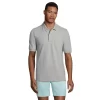 Men's Lands' End Comfort-First Mesh Polo -Stylish Men-Lands' End 5747116 Gray Heather