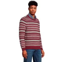 Men's Lands' End Lighthouse Snowflake Sweater -Stylish Men-Lands' End 5913206 ALT
