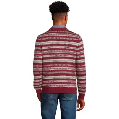 Men's Lands' End Lighthouse Snowflake Sweater -Stylish Men-Lands' End 5913206 ALT2