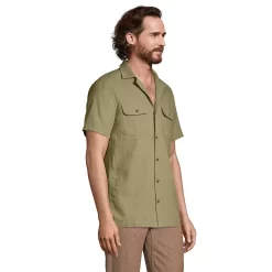 Men's Lands' End Linen Vacation Shirt -Stylish Men-Lands' End 5914194 ALT2